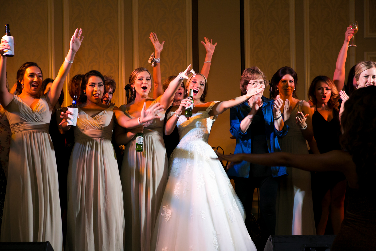 Password band entertaining guests at a live event